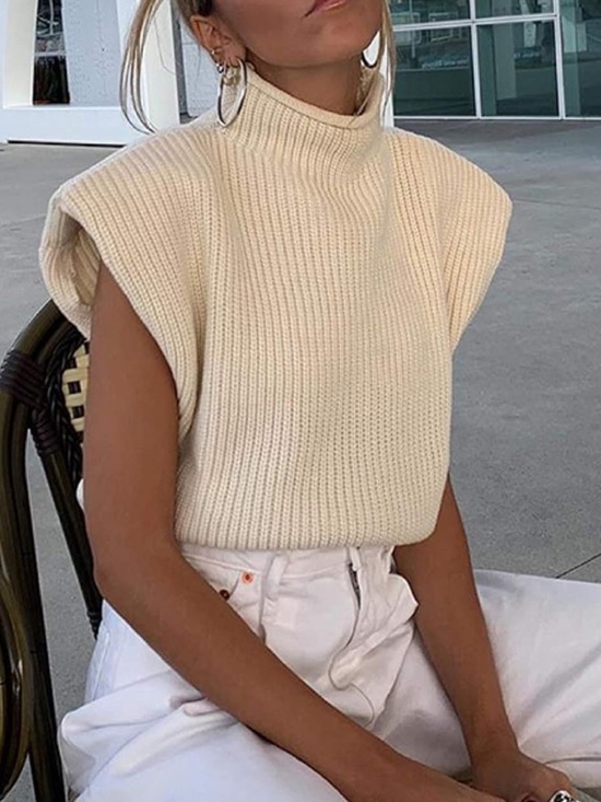 Nordstrom Sweaters - *NWOT* Knit Sleeveless Turtleneck with Shoulder Pads